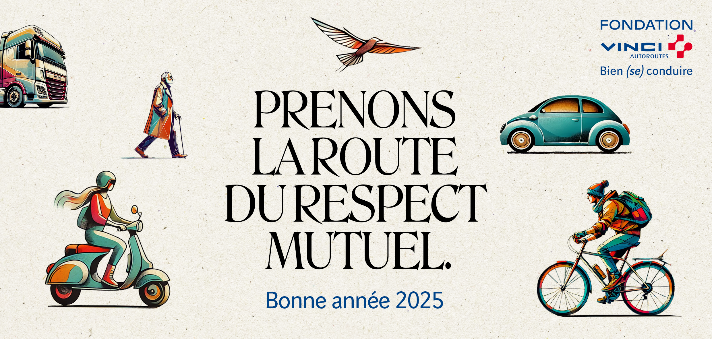 Carte de voeux 2025 - Fondation VINCI Autoroutes